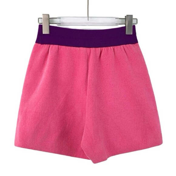 IW0256 Louis Vuitton Pink logo wool lace-up casual shorts S size - Picture 2 of 8